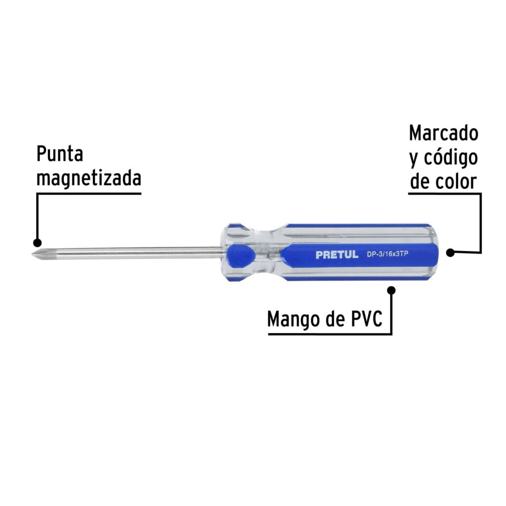 Desarmador De Cruz 3/16 X3 Mango Pvc 21471