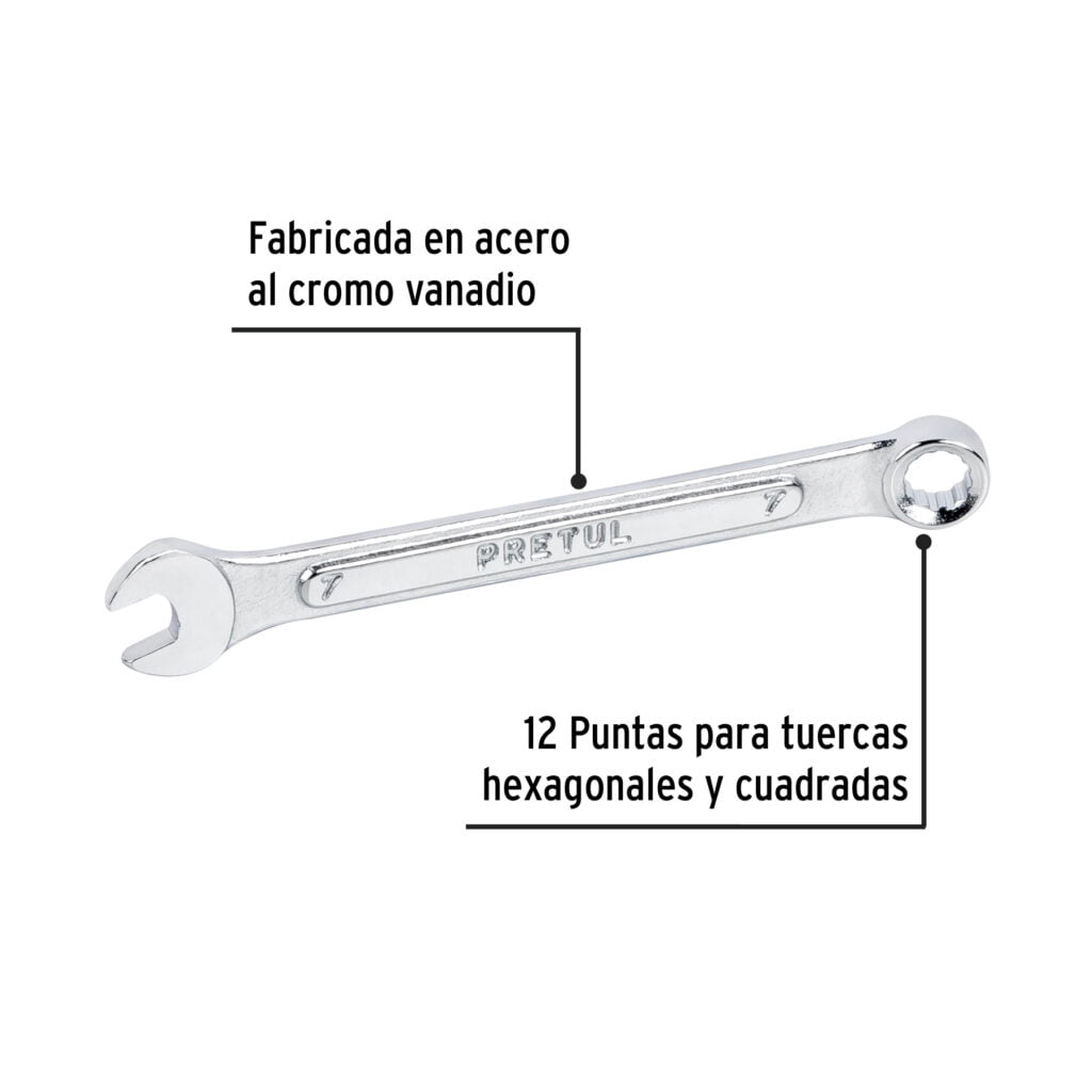 Llave Mixta 7 Mm Pretul 21901
