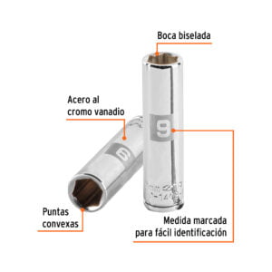 Dado 6 Puntas Cuadro 1/4 A 9 Mm Truper 13203: imagen 2