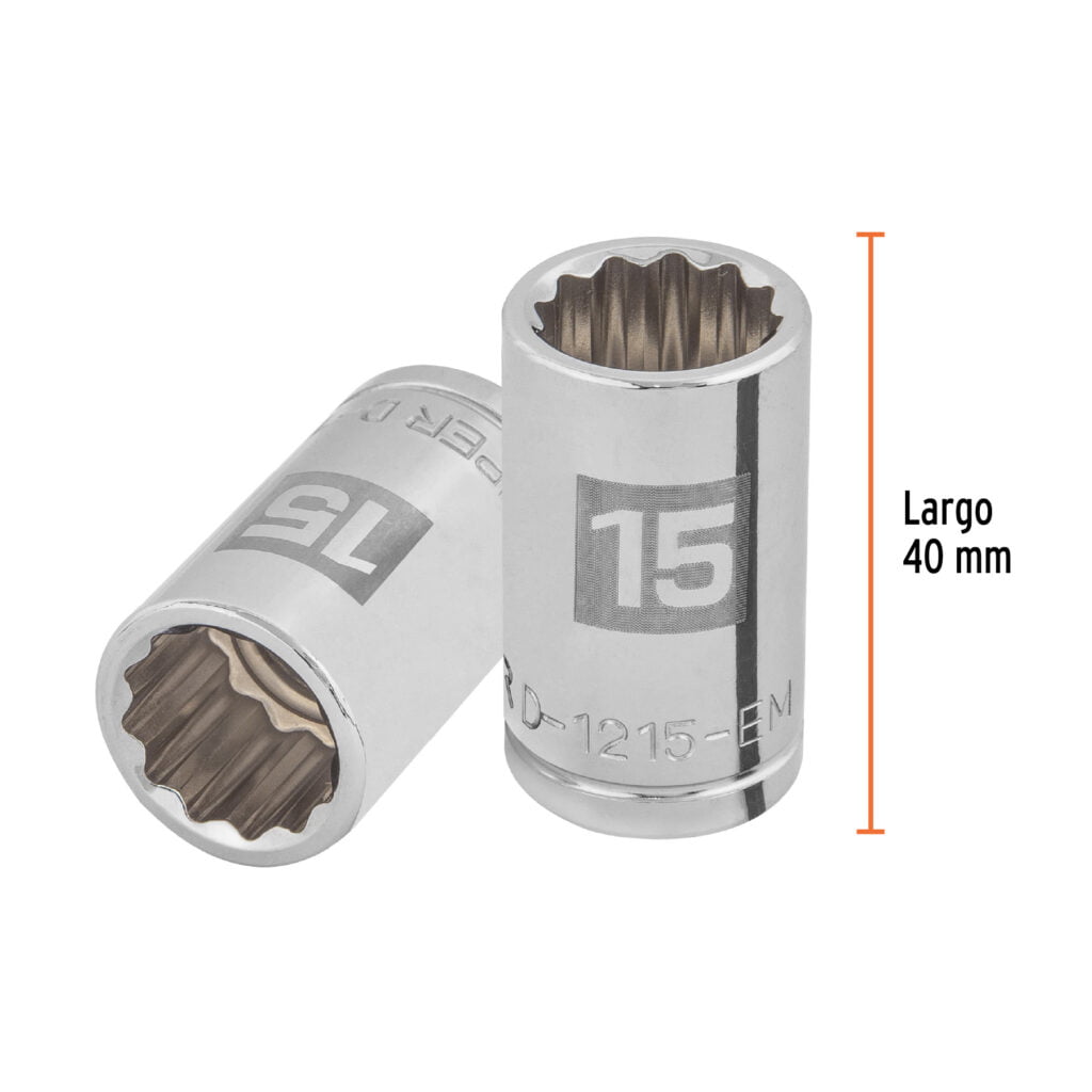 Dado De 15 Mm 12 Puntas Cuadro De 1/2 Truper 13529