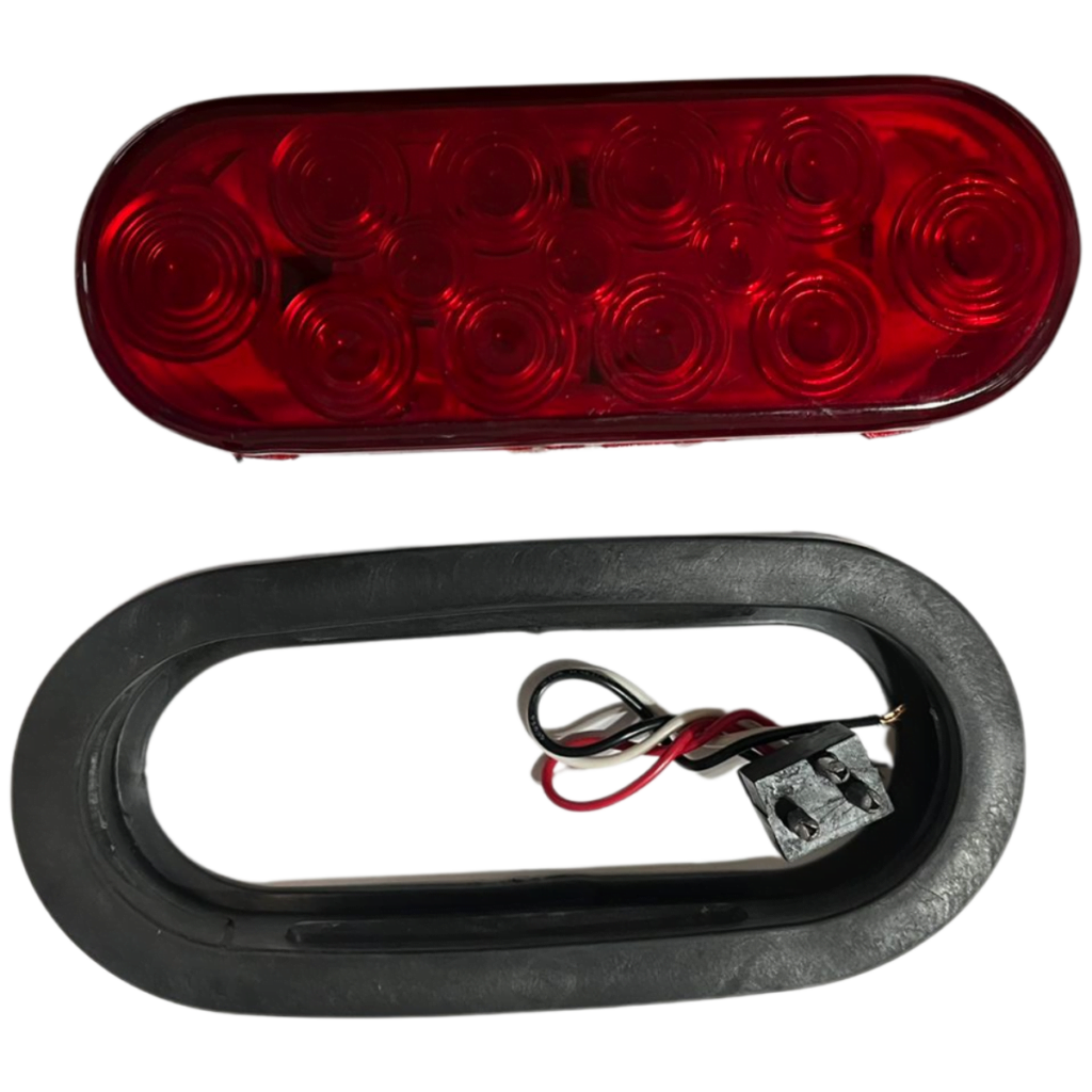 Lampara O Plafon Ovalado De 13 Led Rojo