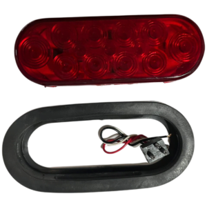 Lampara O Plafon Ovalado De 13 Led Rojo