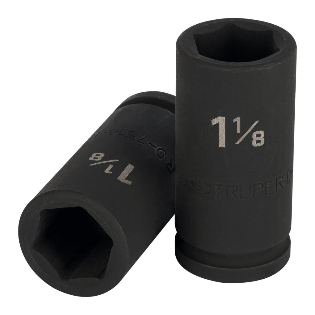 Dado Impacto Cuadro 3/4 Largo 6 Puntas 1 1/8 Truper 12436
