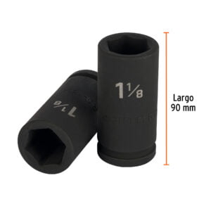 Dado Impacto Cuadro 3/4 Largo 6 Puntas 1 1/8 Truper 12436: imagen 3