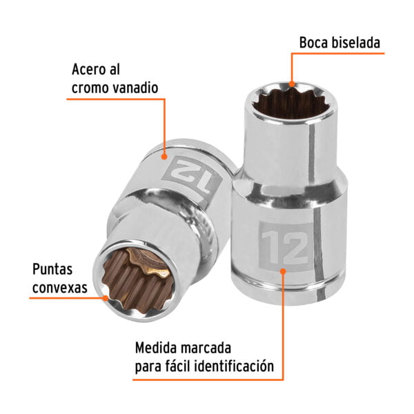Dado 12 Puntas Cuadro 1/2 De 12Mm Truper 13526 - Image 2