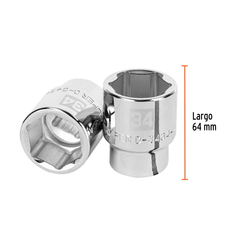 Dado De 6 Puntas Cuadro 3/4 De 34Mm Truper 14985