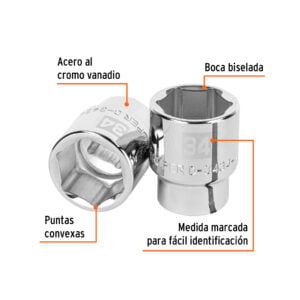 Dado De 6 Puntas Cuadro 3/4 De 34Mm Truper 14985: imagen 2