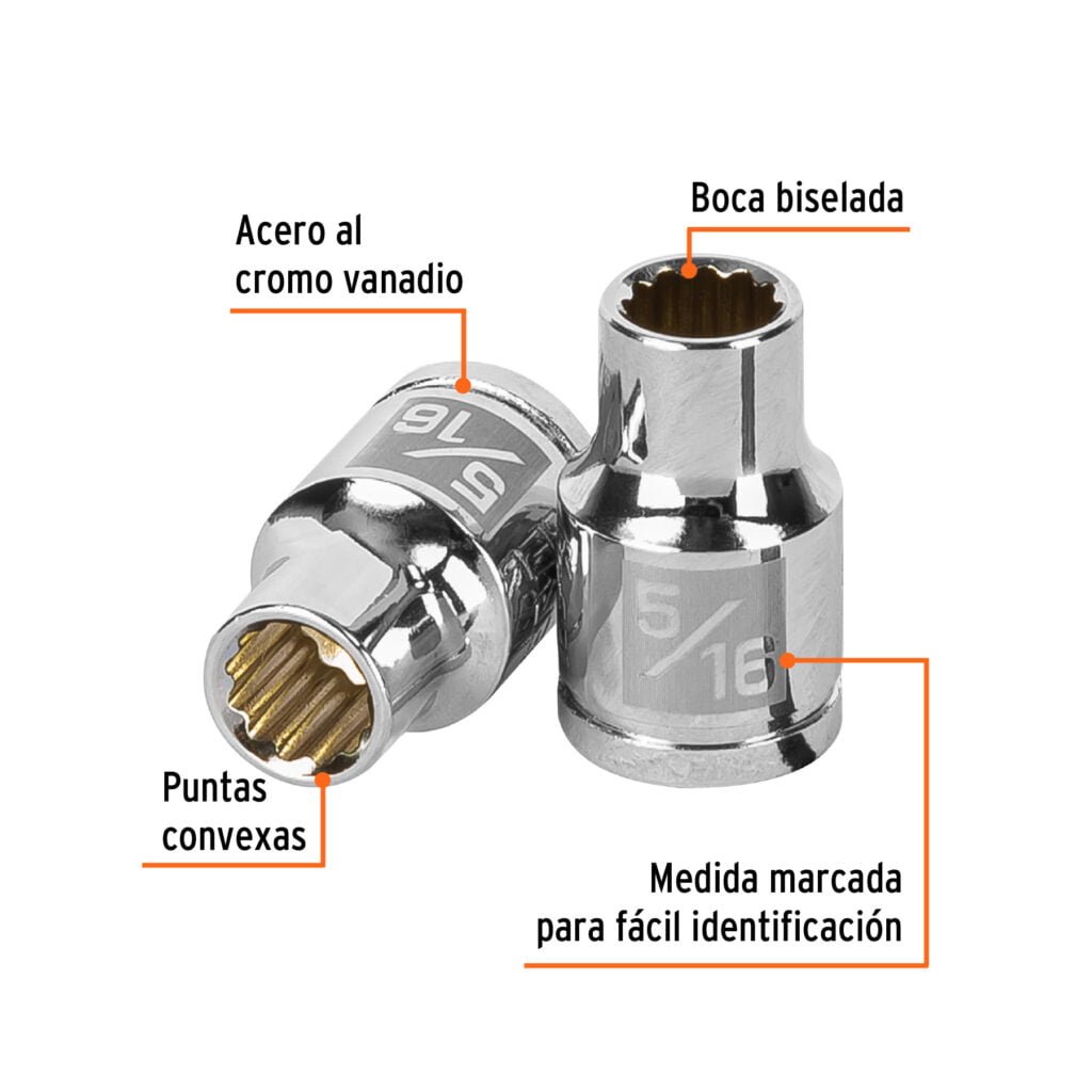 Dado 5/16 12 Puntas Cuadro 3/8 13581