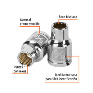 Dado 5/16 12 Puntas Cuadro 3/8 13581: imagen 2