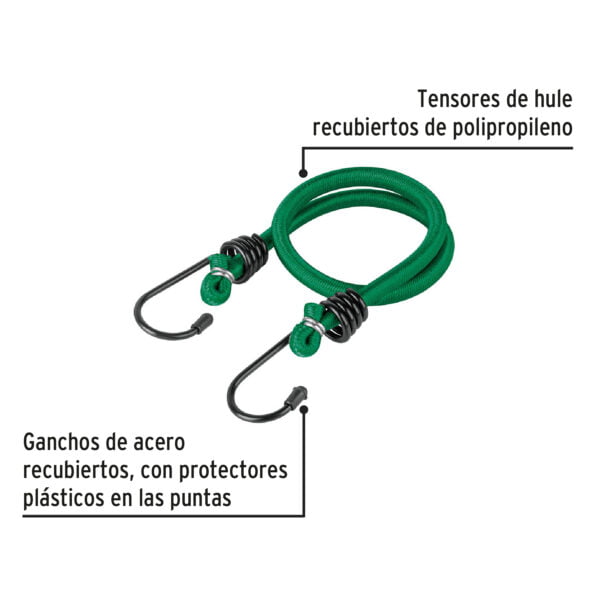 Bolsa Con 2 Tensoras Elásticas Verdes De 45Cm Pretul 25091 - Image 2