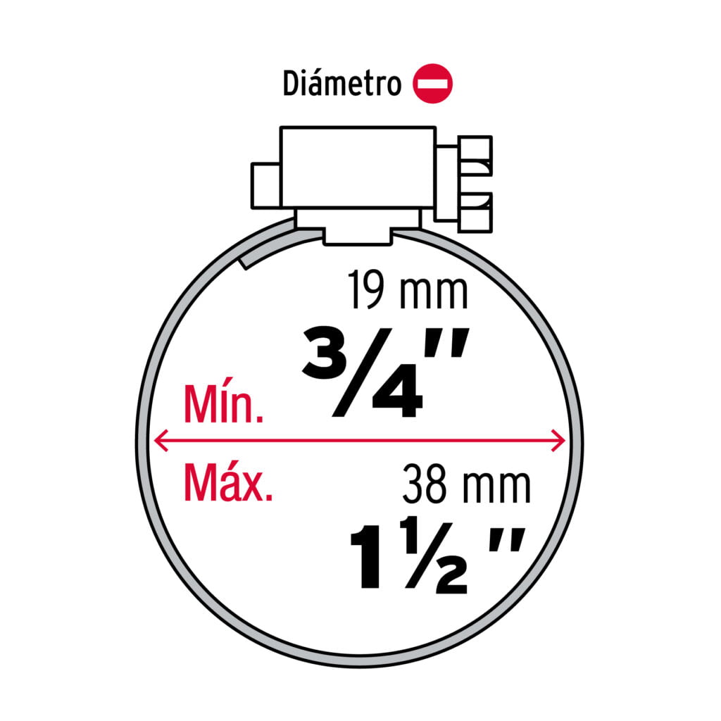 Paquete 10 Abrazadera Ab-16 (3/4 A 1 1/4)