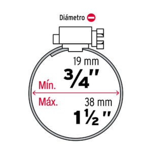 Paquete 10 Abrazadera Ab-16 (3/4 A 1 1/4): imagen 3