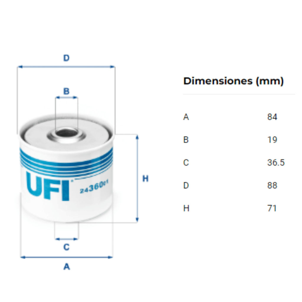 Filtro Ufi 24.360.01
