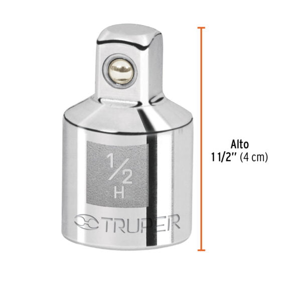 Adaptador  Para Matraca Cuadro Hembra 1/2 A Macho 3/8" Truper 13422 - Image 3