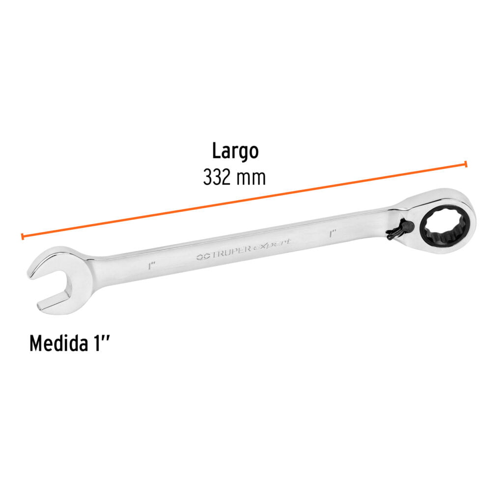 Llave Combinada De 1 Con Matraca Reversible 1365 Truper Expert