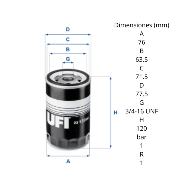 Filtro Ufi 10 Pza 23.130.00 - Image 2