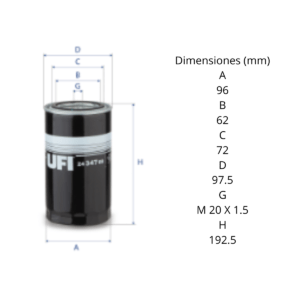 Filtro Ufi 24.347.00: imagen 2