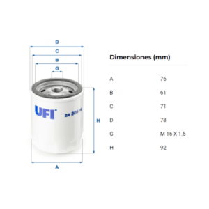 Filtro Ufi 24.304.00: imagen 2