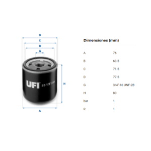 Filtro Ufi 23.131.00: imagen 2