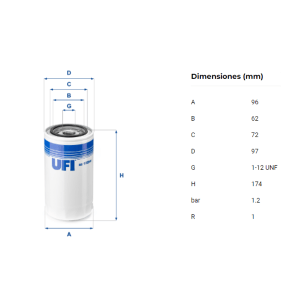 Filtro Ufi 23.152.00 - Image 2