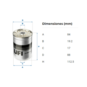 Filtro Ufi 24.361.00: imagen 2