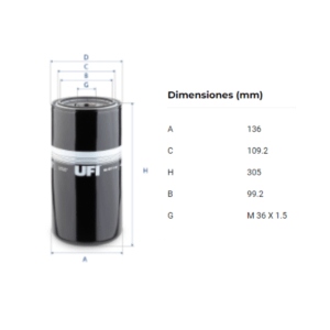 Filtro Ufi 86.011.00: imagen 2