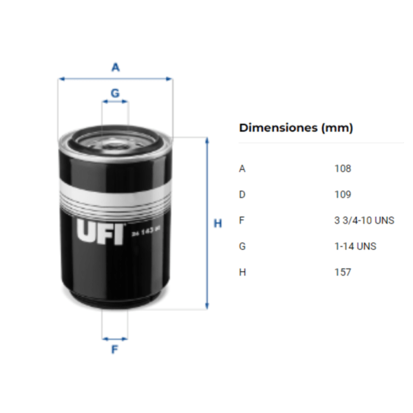 Filtro Ufi 24.143.00 - Image 2