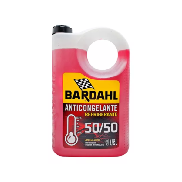Anticongelante Bardahl 50/50 Listo Para Usar 3.785 L Rojo