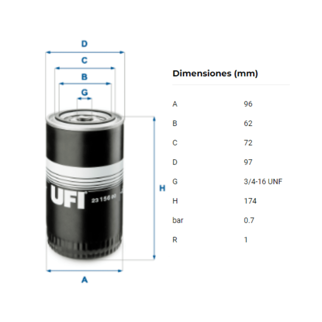 Filtro Ufi 23.156.00