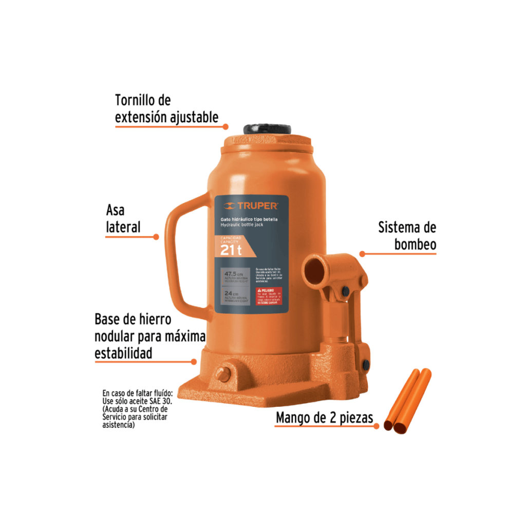 Gato De Botella Truper 21 Ton 14822