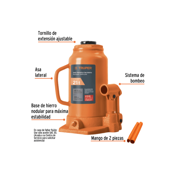 Gato De Botella Truper 21 Ton 14822 - Image 2