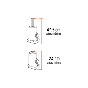 Gato De Botella Truper 21 Ton 14822: imagen 3