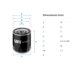 Filtro Ufi 23.435.00: imagen 2