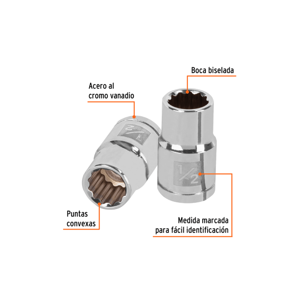 Dado 12 Puntas Cuadro 1/2 De 1/2 13302 Truper