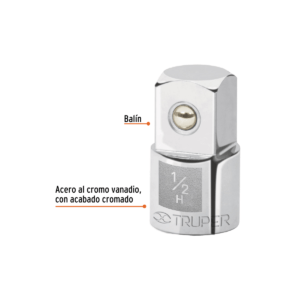 Adaptador Para Matraca De Cuadro Hembra 1/2 Macho3/4 Truper 13426: imagen 2