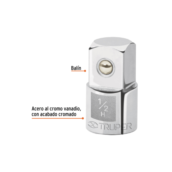 Adaptador Para Matraca De Cuadro Hembra 1/2 Macho3/4 Truper 13426 - Image 2
