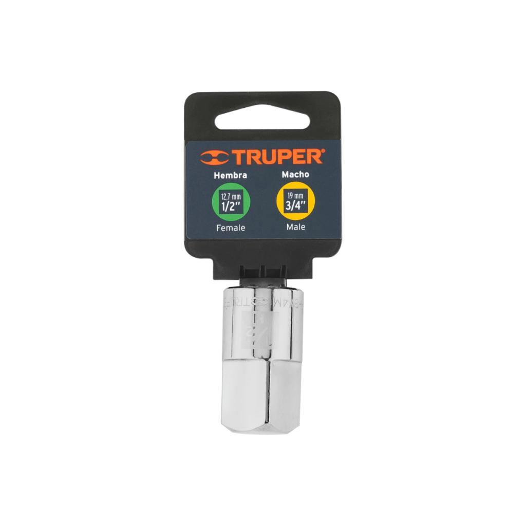 Adaptador Para Matraca De Cuadro Hembra 1/2 Macho3/4 Truper 13426