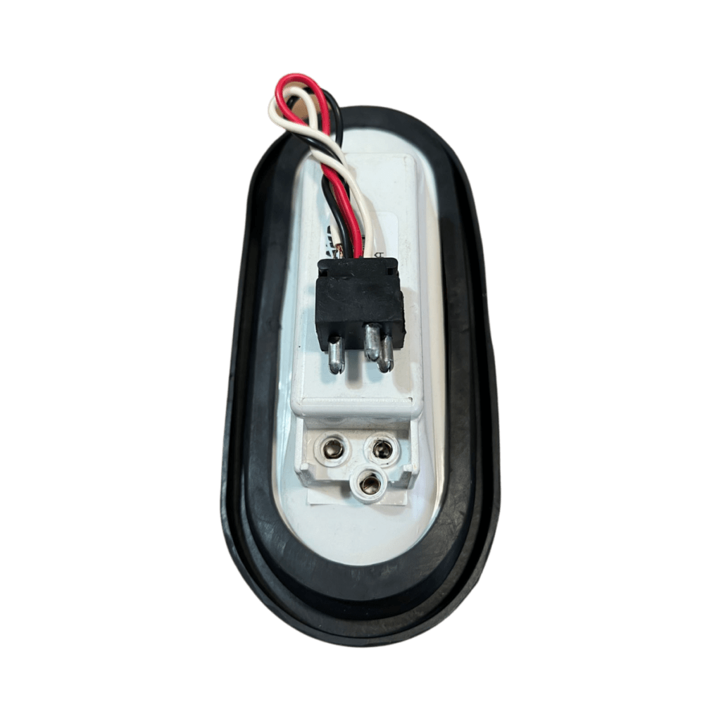 Lampara O Plafon Ovalado Ambar De Base Goma Con Conector