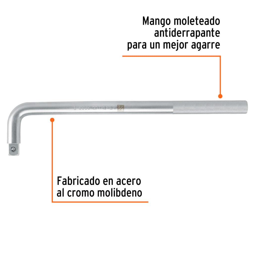Mango Cuadro 3/4 En L Largo 18" 13914 Truper