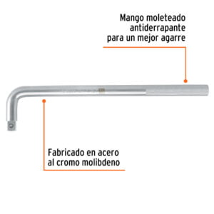 Mango Cuadro 3/4 En L Largo 18" 13914 Truper: imagen 2