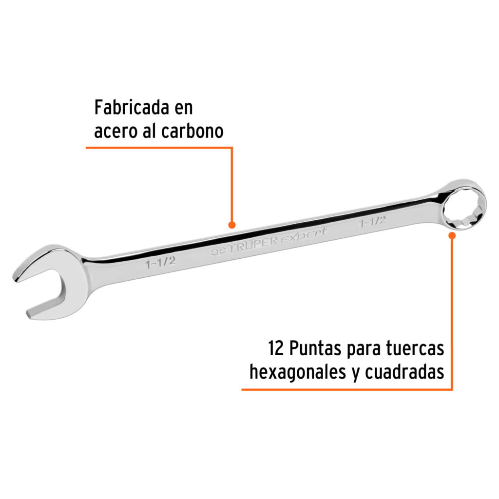 Llave Comb. Extralarga 1-1/2 X 467Mm Expert Truper 15609