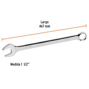 Llave Comb. Extralarga 1-1/2 X 467Mm Expert Truper 15609: imagen 3