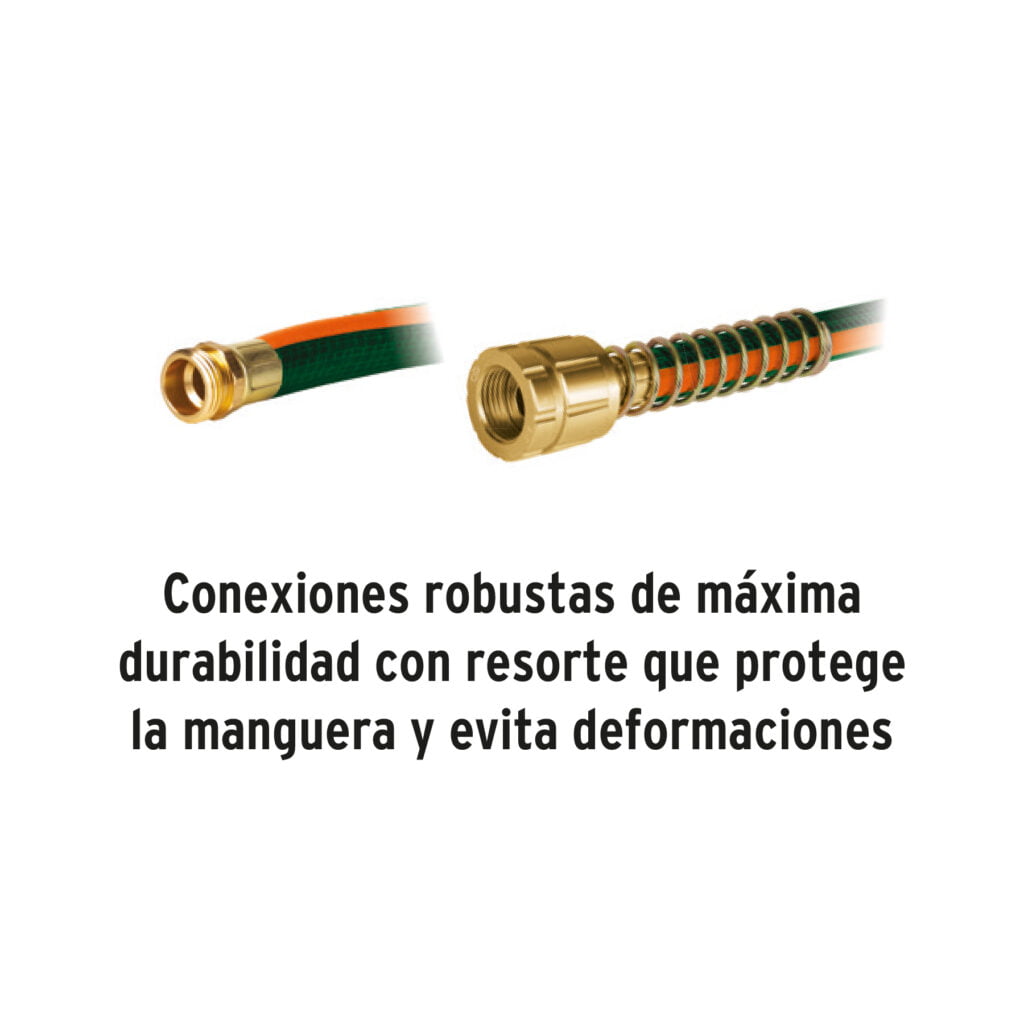 Manguera Reforzada 3 Capas 15 Metros Conexiones De Metal 16031