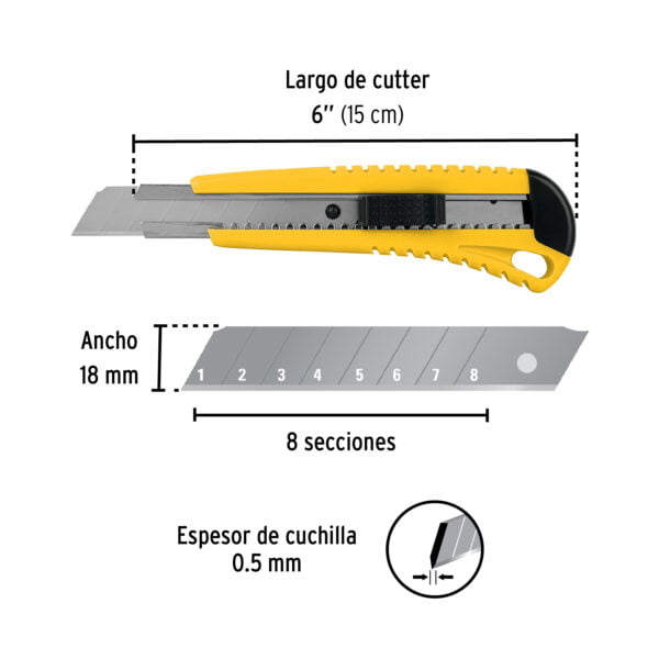 Exacto Cutter 6" Metalica 22396 Pretul - Image 3