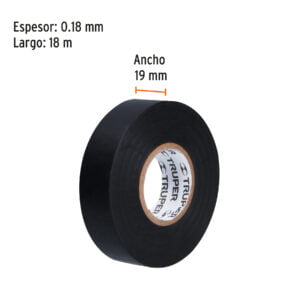 Cinta Aislar Por Pieza 19Mm X 18 M Truper 12500: imagen 3