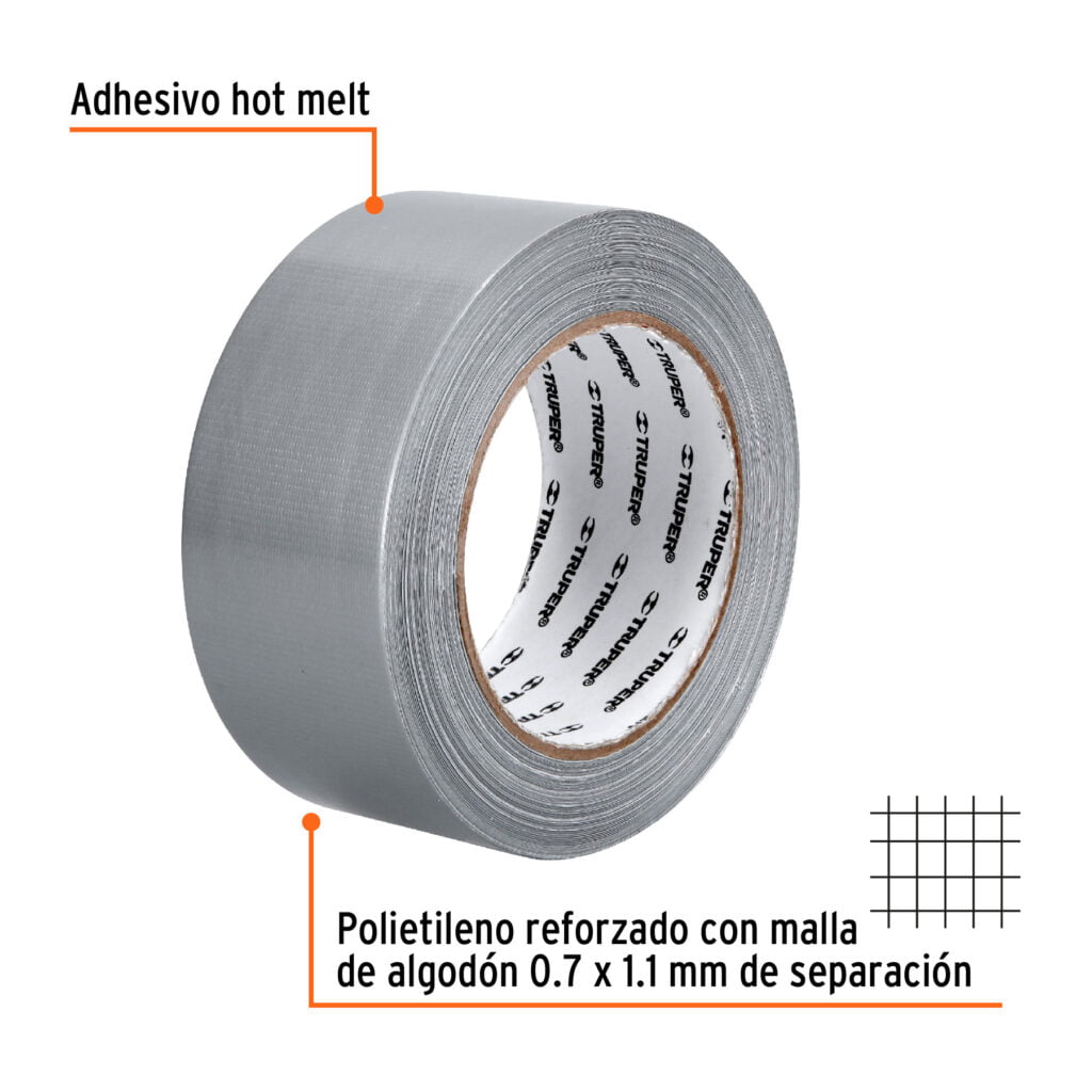 Cinta Para Ductos Gris 30 Metros Truper 12587