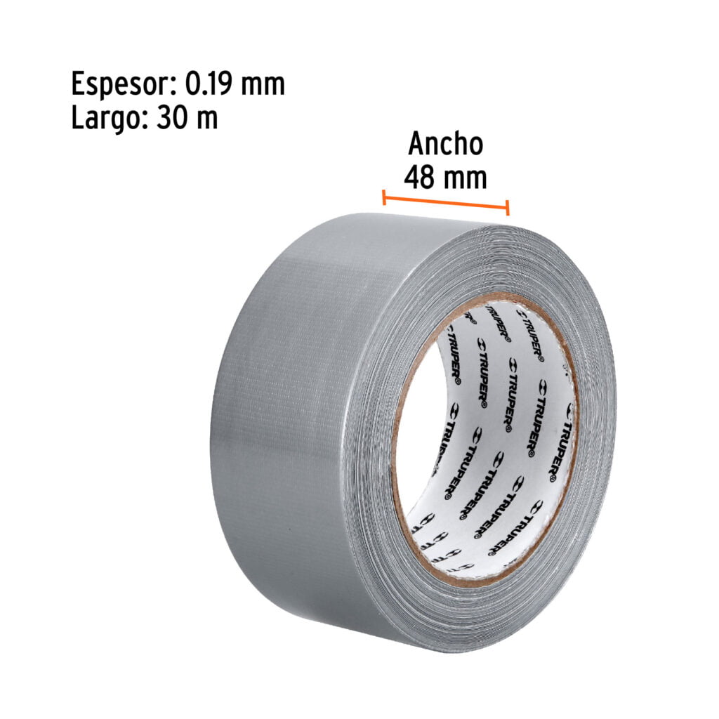 Cinta Para Ductos Gris 30 Metros Truper 12587