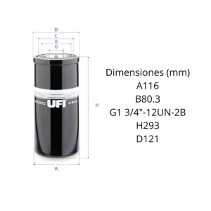Filtro Ufi 87.011.00: imagen 2