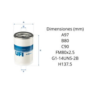 Filtro Ufi 24.461.B0: imagen 2