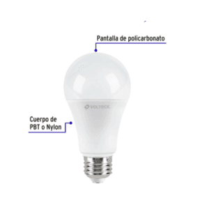 Pack De 4 Lámparas De Led A19 14 W Luz De Día, Caja, Volteck: imagen 3